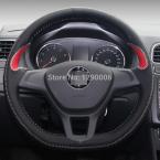 Red Black Leather Steering Wheel Cover for Volkswagen VW Golf 7 New Polo Passat  