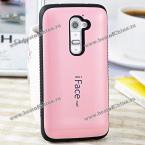 iFace mall Stylish Plastic and TPU Protective Case for LG G2 (PINK)