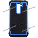 Exquisite Silicone and PC Material Football Texture Protective Case Cover for LG Optimus G2 (BLUE)