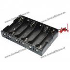 Practical External 6 Slots Wiring 1.5V AA Battery Holder Case Box (BLACK)