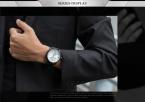 AGENTX AGX085 мужские водонепроницаемые часы с круглым циферблатом, календариком и кожаным ремешком.