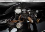 AGENTX AGX116 мужские водонепроницаемые часы с круглым циферблатом, календариком и кожаным ремешком.