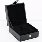 Luxury Synthetic PU Leather EVA ECO Black Pocket Watch Value Pack Gift Box / ZC097