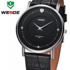 WEIDE WG-93001B-1 мужские водонепроницаемые часы с оригинальным циферблатом и ремешком из натуральной кожи.