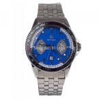 ORKINA P0028 мужские водонепроницаемые часы с оригинальным циферблатом, календариком и ремешком из нержавеющей стали. (Цвет - серебристый и синий)