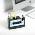  1Piece Rewind Desk Tidy Retro Cassette Tape Dispenser Office Gadget Storage