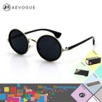 AEVOGUE With case vintage round designer sun glasses Unisex Metal Frame brand sunglasses women gafas oculos de sol UV400 DT0254
