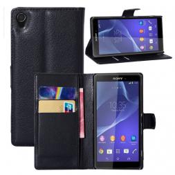 Case For Xperia Z3,Luxury Flip PU Wallet leather case For Sony Xperia Z3 phone bag cover with Credit Card Wallet Stand,1Pcs