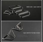 New arrival outlet ABS Chrome trim decoration cover ring 6pcs/kit for Kia K2 RIO 2011-2014