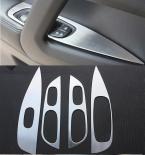 Accessories FIT FOR 2014 2015 NISSAN ROUGE X-TRAIL T32 LHD DOOR WINDOW SWITCH PANEL CHROME COVER TRIM SPEAKER INSIDE MOLDING
