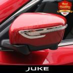  JUKE stainless stell modified side mirror Trim cover Mirror trim DOOR MIRROR trim auto accessories 2pcs