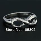 Genuine 925 Brand Rings For Women Knot Ring Sterling Silver S925 Stamped Silver Ti Infinity Ring (JewelOra Ri101137)