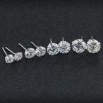 Genuine 925 Sterling Silver Earrings For Women Sterling Silver Jewelry 5.6.7.8Mm Piercing Stud Earring (Jewelora EA100129)