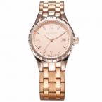 Fashion Rose Gold Women's Quartz Watch Stainless Steel Band Water Resistance Auto Date Display Casual Luxury Women Watch / TC028