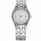 Luxury Women's Fashion Quartz Watch Water Resistance Auto Date Silver Stainless Steel Band White Dial Classic Women watch /TC024