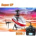 Walkera Super CP 6CH 3D RC Helicopter With DEVO 7 Transmitter  2.4Ghz RTF Christmas gift 