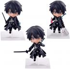 10cm Cute Nendoroid Sword Art Online Kirito PVC Action Figure Collection Model Toy For Christmas Gifts