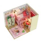 2015 Hot Sale Funny Doll Of House For Kids,  Handmade Toys Dollhouse With Led LIGHT For Christmas Gift 
