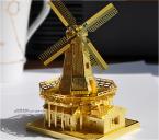  Fashion DIY Dutch Windmill 3D Puzzle Metal Model Children Toys Gift,New Metal  Puzzle Building Kids Toy Gift