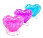 Fashion 3D Crystal Puzzle Jigsaw Love Heart Model DIY IQ Toy Furnish Gift , 3 Color Creative Puzzle Baby Toy  