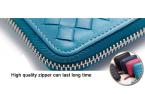 2015 New Knitting Pattern Small Men&Women's 100% Genuine Leather Zipper Wallet Expandable Credit Card ID Holder Coin Bag,CL-2149