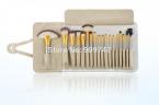 Professional 18 pcs Makeup Brushes Kit Make Up Brush Set 18pcs Cosmetics Wood Brand Makeup Toiletry Kit With beige Pouch Bag