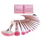 Fashion Durable 22pcs Makeup Brush Professional Cosmetic brushes Set with Pink Bag Fashion