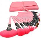24pcs Pink Facial Makeup Brush Set Kit Cosmetic Makeup tools and Brushes with Case 