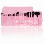 New PINK Makeup Cosmetic Brush Kit 32pcs BLACK Bristles brush Set Makeup Brush toiletries tools