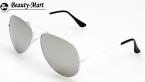 Classic Sunglasses Women Brand Designer Fashion Vintage Aviator Sunglasses Men Reflective White Frame Sun Glasses Oculos De Sol