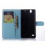 2015 High Quality Luxury Wallet Leather Case For Sony Xperia C4 with Stand and Card Holder 9 Colors in Stock