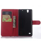 2015 High Quality Luxury Wallet Leather Case For Sony Xperia C4 with Stand and Card Holder 9 Colors in Stock