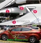 ACCESSORIES 8PC FIT FOR 2011 2012 2013 HYUNDAI ELANTRA 4DR SIDE DOOR WINDOW LINE SILL MOLDING TRIM