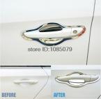 Accessories FIT FOR 2015 HYUNDAI SONATA LF CHROME DOOR HANDLE BOWL COVER CUP CAVITY TRIM MOLDING