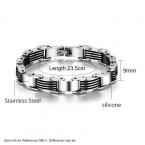 2015 Fashion 235mm Stainless Steel Bracelets & Bangles  Men Punk Jewelry (JewelOra BA101252)