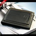 Special promotion  Mens genuine Leather Wallet Pockets Card Clutch Cente Bifold Purse With a gift box wholesale