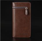 2014 New arrivals Long Design Genuine leather men wallet European and American style brand wallet purse card holder ZX024
