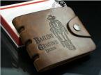 Special promotion 2013 new men's wallet & fine bifold brown Genuine leather purse zipper wallet wholesale ping