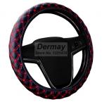 Factory SALE PU Leather Steering Wheel Cover New Korean Plaid For Auto Car With 4 Colors For Choice Four Seasons General 