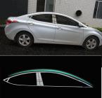 ACCESSORIES FIT FOR 2011 2012 2013 2014 2015 HYUNDAI ELANTRA MD 4DR WINDOW CHROME MOLDING TRIM COVER LINING SURROUND