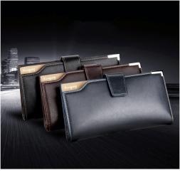 New 2015 Men's wallet  Brand Design Pu leather men wallets long casual brown purse cartera hombre carteira masculina 2203 