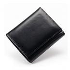 High Quality 100%  Genuine Cow Oil Wax Leather Women Men Wallet  3-fold Purse Small Short Design Fashion Vintage Bag
