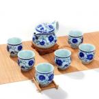Double layer tea sets kung fu tea gift set teaports big cup flower tea black tea set porcelain teaset tp06