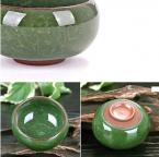 1 Pc Light Green Ice-Crackle Porcelain Tea Cups Set With Safe Package Ceramic Tea Cups