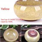 1Pc Yellow Color  Ice-Crackle Porcelain Tea Cups Set With Safe Package Ceramic Tea Cups