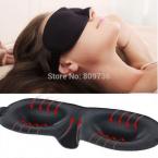 6X Wholesale Black Sleeping Eye Mask Blindfold Shade Travel Rest 3D Sponge Mask aid Cover Light guide Gift Free Ship