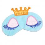 Blue Sleeping Eye Mask Crown Cartoon Eyeshade Sleep Mask Cover  EQC954