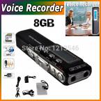 New  8GB Digital Voice Recorder Dictaphone Phone Voice Record For Meetings Lessons