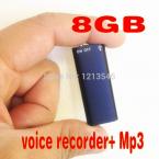The lightest weight,and smallest, 2 in 1 Mini 8GB 8G Digital Audio Voice Recorder 13 Hours +Mp3 