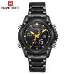 Naviforce календарная 2016 мужские часы лучший бренд класса люкс кварцевые часы цифровой - аналоговый спорт военная часы часы водонепроницаемый Montre Homme 9050